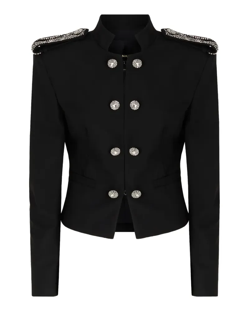 Pinko Doppelreihige Jacke mit Kristallen - Schwarz Schwarz