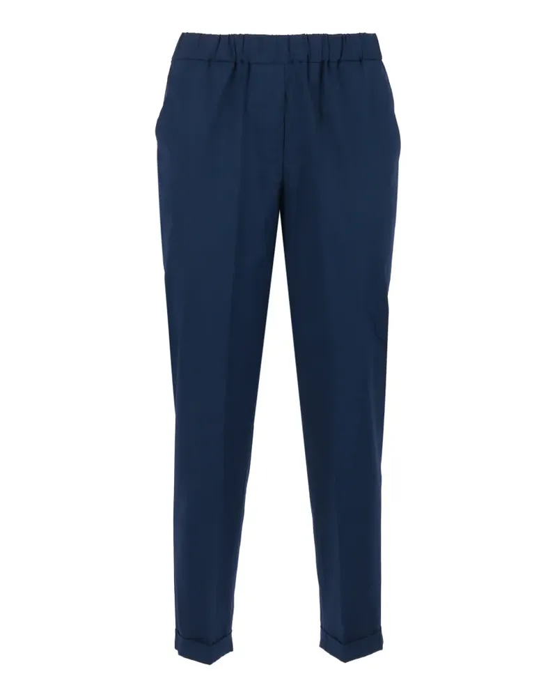 Antonelli Firenze elasticated-waistband turn-up trousers - Blau Blau