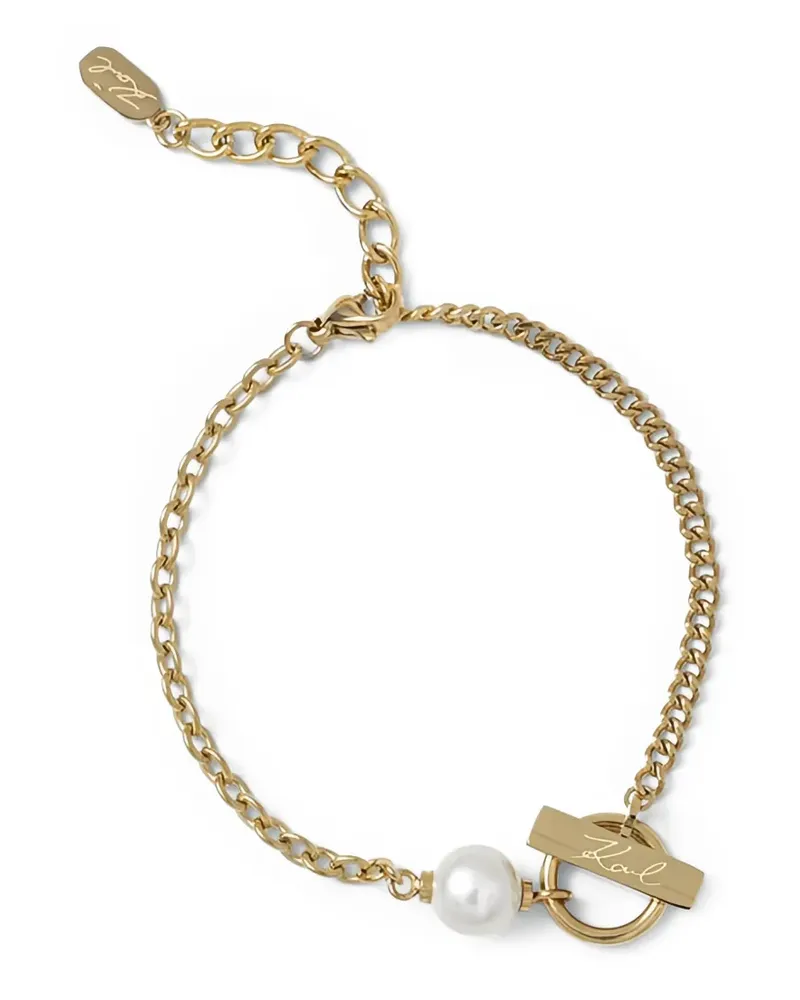 Karl Lagerfeld pearl chain bracelet - Gold Gold