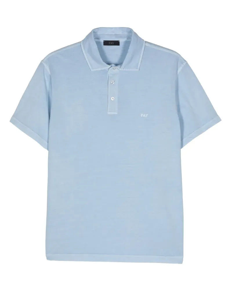Fay Poloshirt mit Logo-Stickerei - Blau Blau