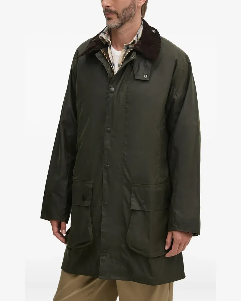 Barbour Mantel mit Cordkragen - Grün Grün