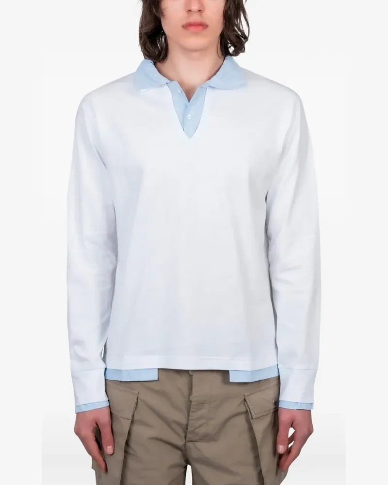 GIMAGUAS Luis layered-effect polo shirt - Blau Blau