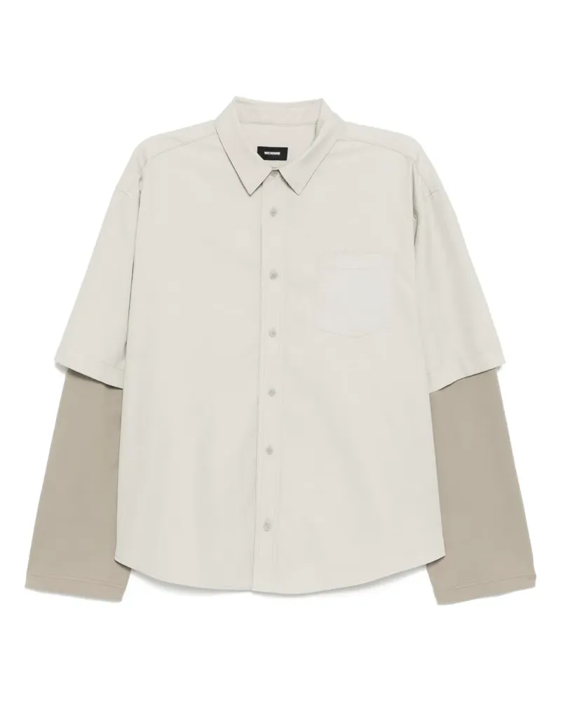 WE 11 DONE Hemd im Layering-Look - Grau Grau