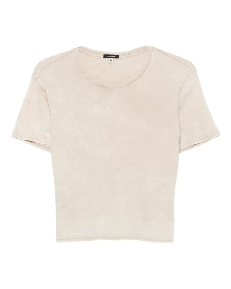R13 T-Shirt mit Acid-Wash-Effekt - Nude Nude