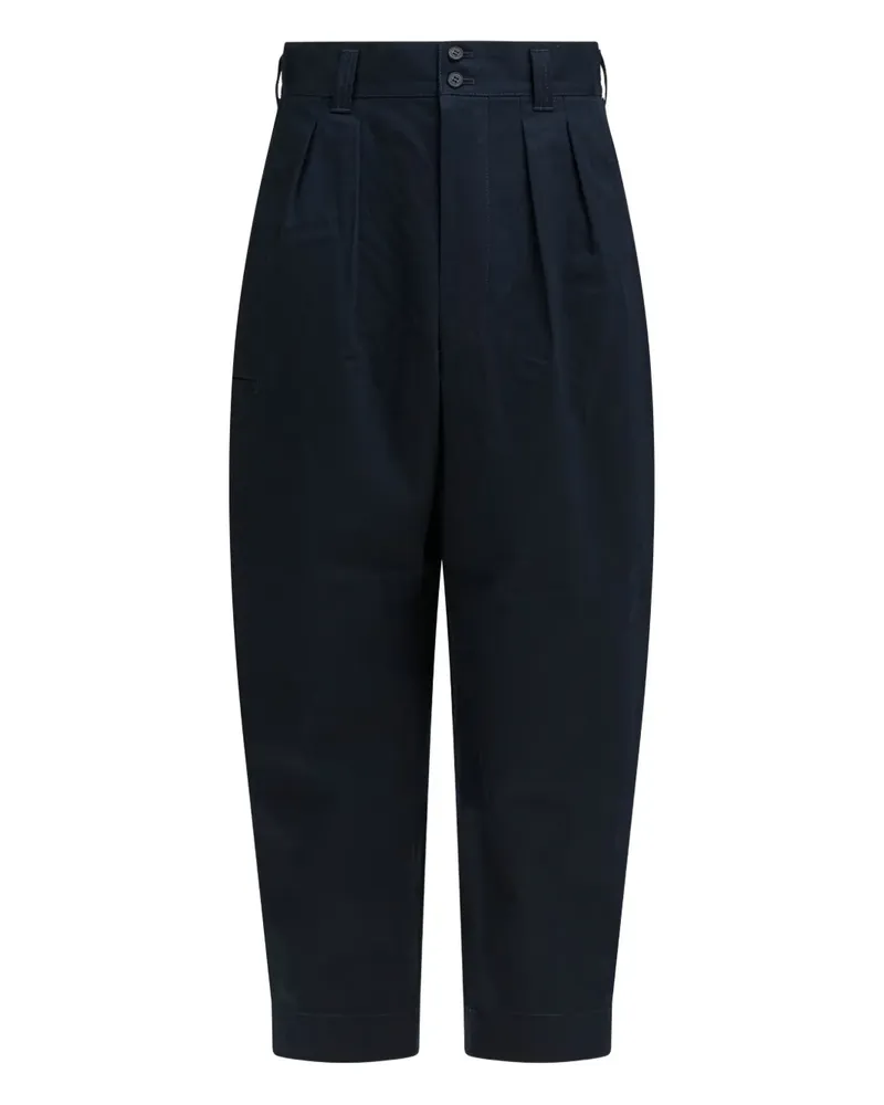 Comme des Garçons button-fastening cotton trousers - Blau Blau