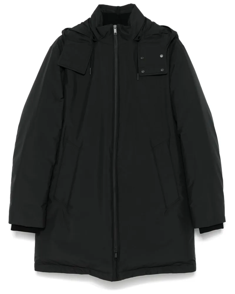 Ermenegildo Zegna Gefütterter Mantel - Schwarz Schwarz