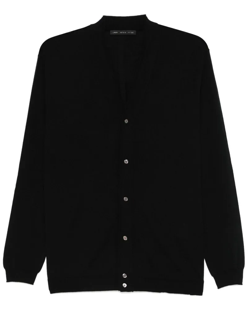 Low Brand Cardigan aus Merinowolle - Schwarz Schwarz