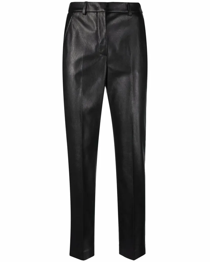 Incotex Beschichtete Cropped-Hose - Schwarz Schwarz