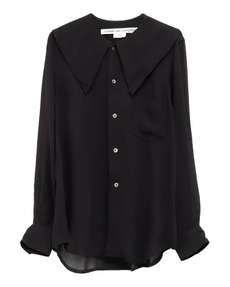 Comme des Garçons Hemd mit Oversized-Kragen - Schwarz Schwarz