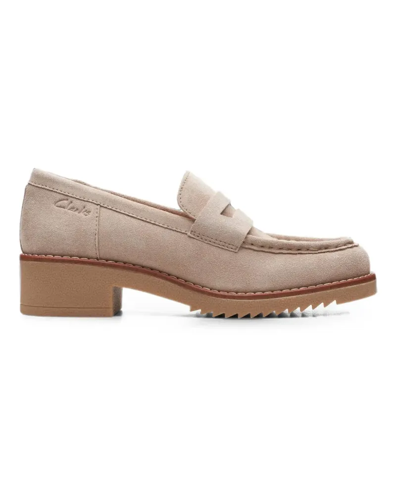 Clarks Eden Loafer aus Wildleder - Nude Nude
