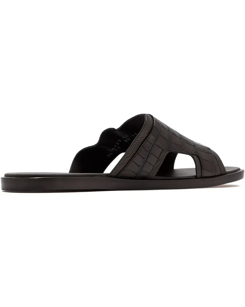 Santoni Sandalen mit geprägter Schnalle - Braun Braun