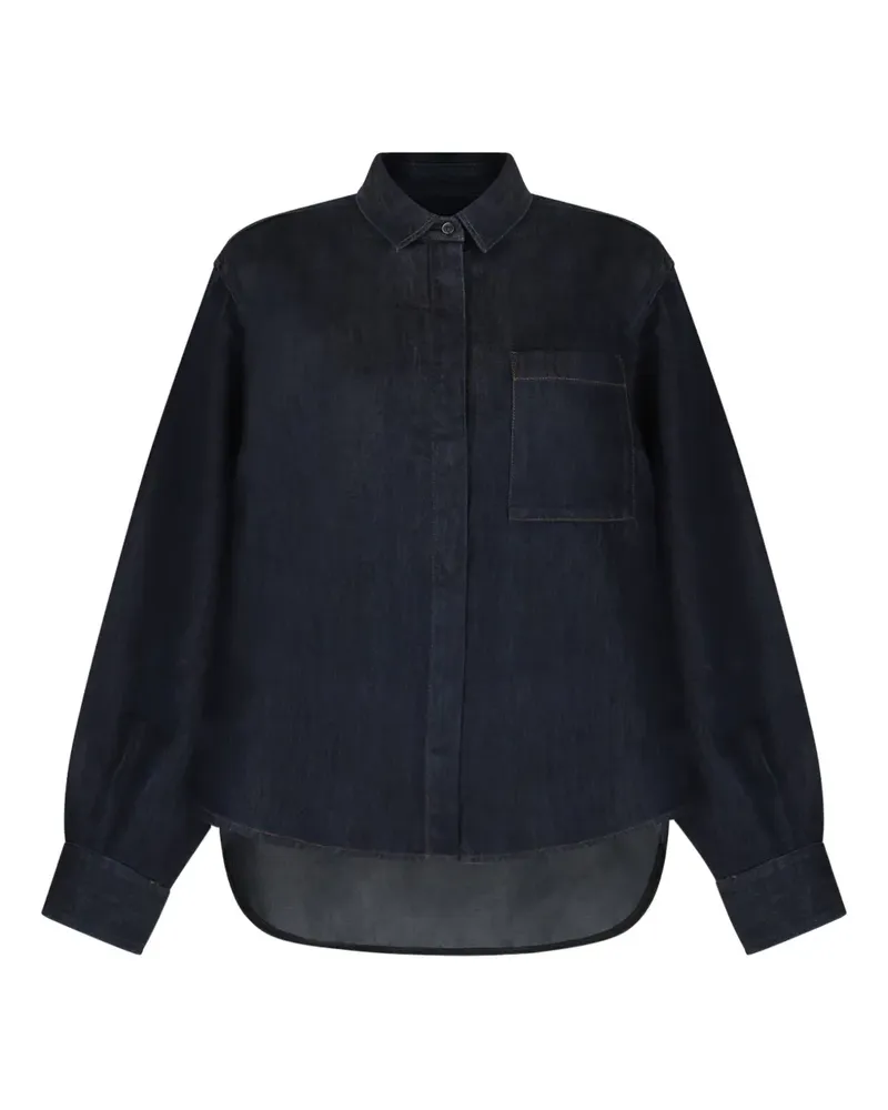 nine:inthe:morning Jeanshemd mit Tasche - Blau Blau