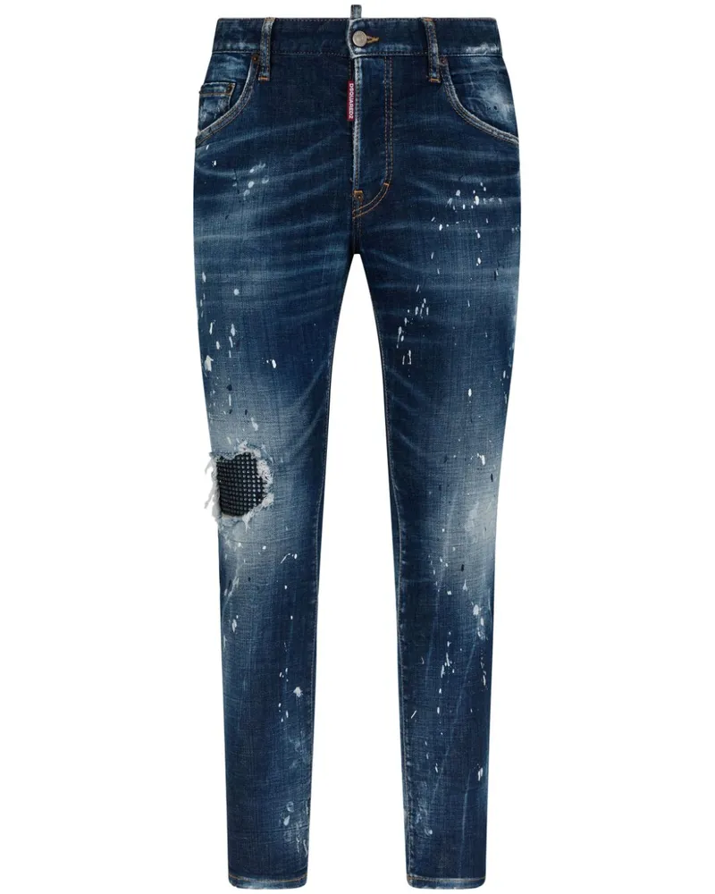 Dsquared2 Skinny-Jeans im Distressed-Look - Blau Blau