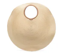 Amun Schultertasche aus Bast - Nude
