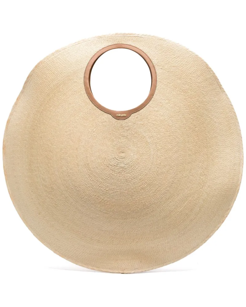 Cult Gaia Amun Schultertasche aus Bast - Nude Nude