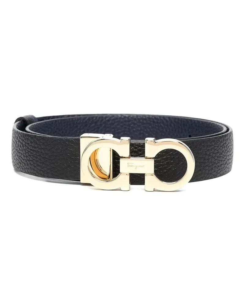 Ferragamo gancini-buckle leather belt - Schwarz Schwarz