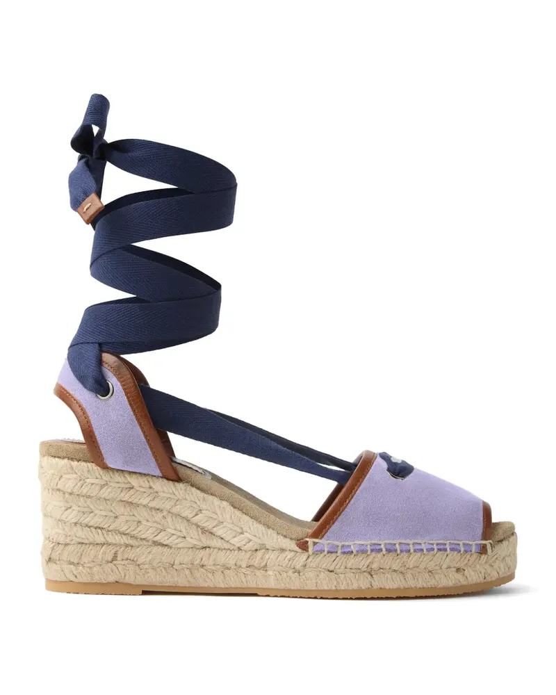 Versace Lola suede wedge sandals 65 mm - Violett Violett