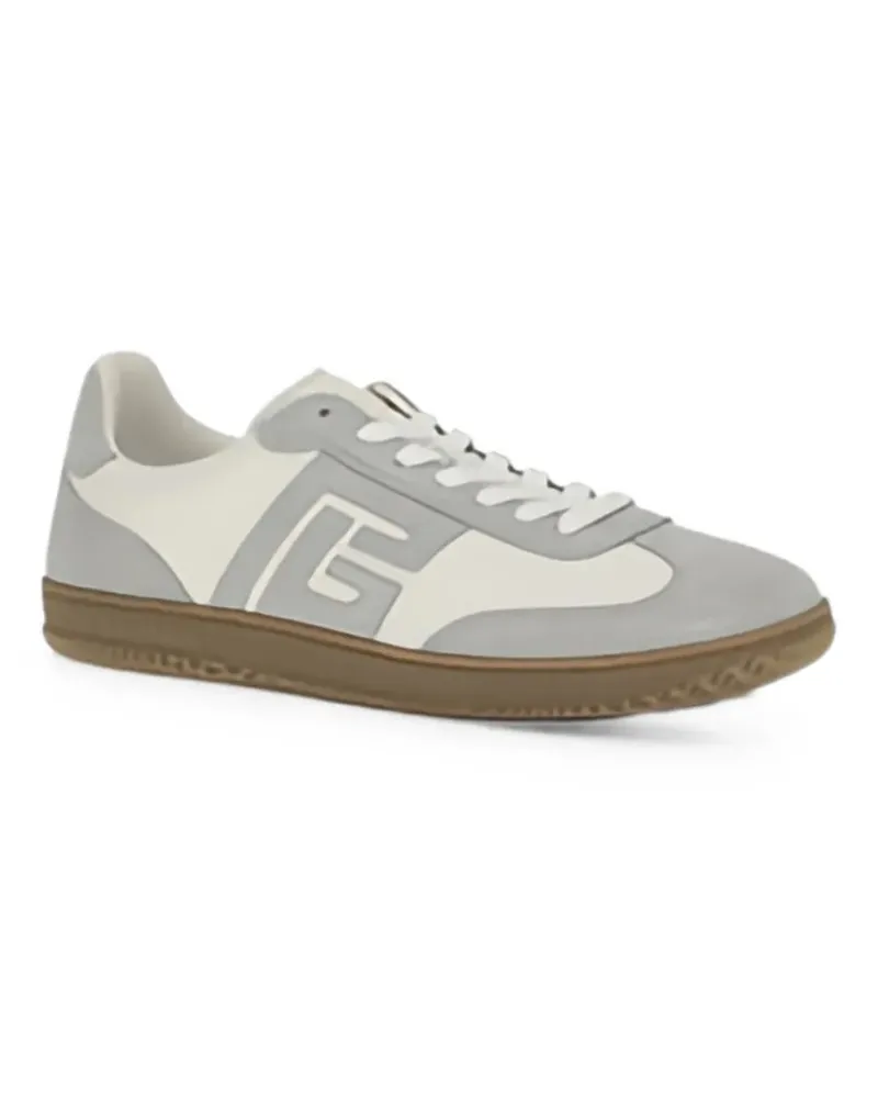 Balmain Swan suede-panelled sneakers - Nude Nude