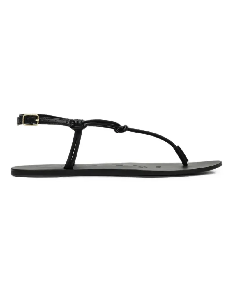 Manebí Flache Sandalen - Schwarz Schwarz
