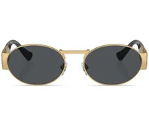 Runde Sonnenbrille mit Medusa - Gold