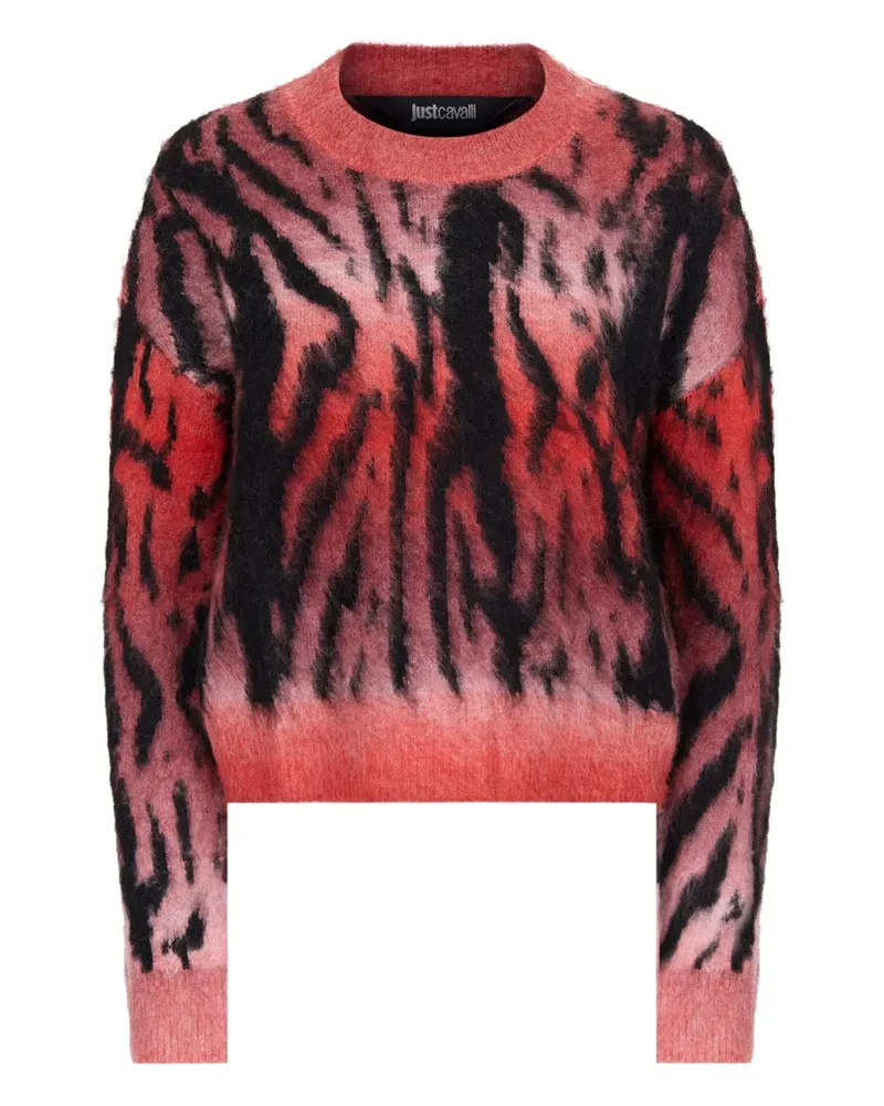 Just Cavalli Pullover mit Tiger-Print - Rot Rot