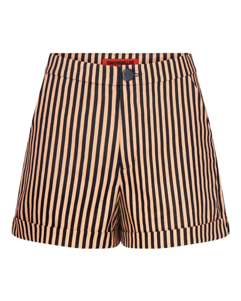 Simon Miller Como striped tailored mini shorts - Schwarz Schwarz