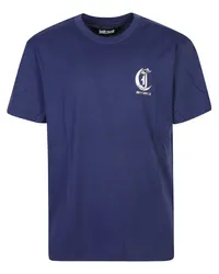 Just Cavalli T-Shirt mit Logo-Print Blau