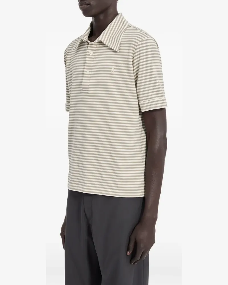 Maison Margiela Poloshirt mit Streifen - Nude Nude