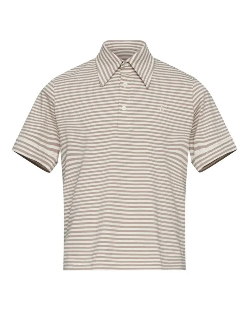 Maison Margiela Poloshirt mit Streifen - Nude Nude