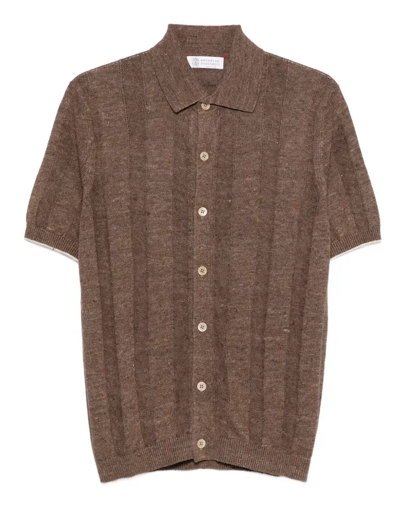 Brunello Cucinelli Geknöpftes Hemd - Braun Braun