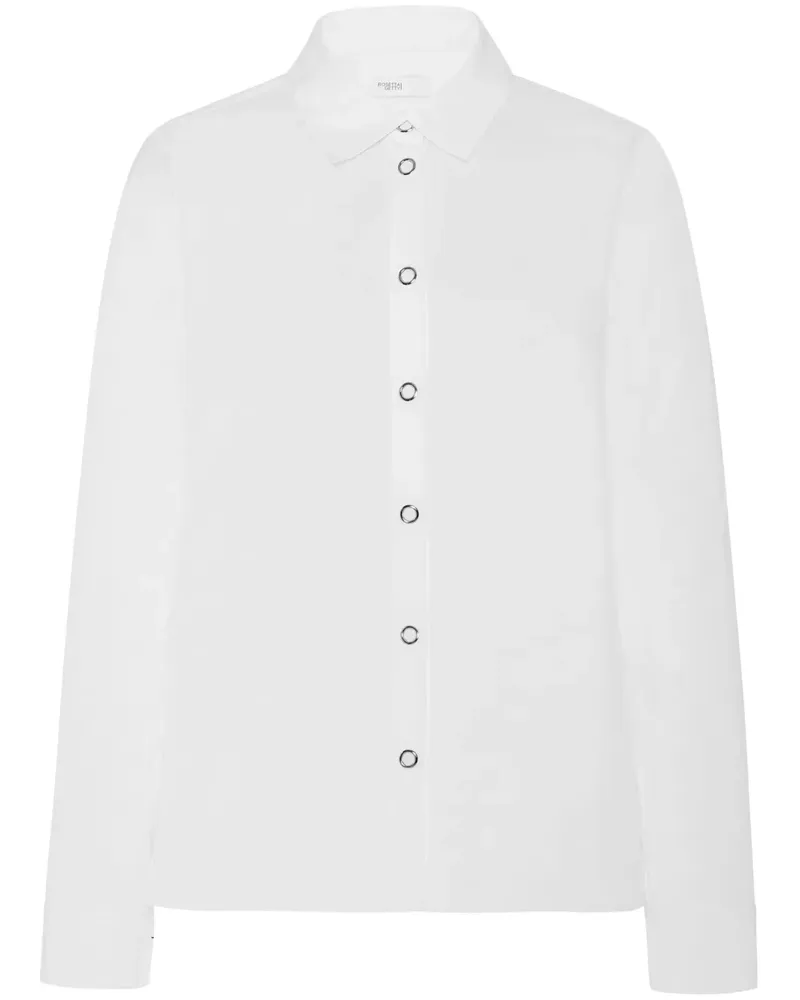 Rosetta Getty Organza-Hemd mit Druckknöpfen - Weiß Weiß