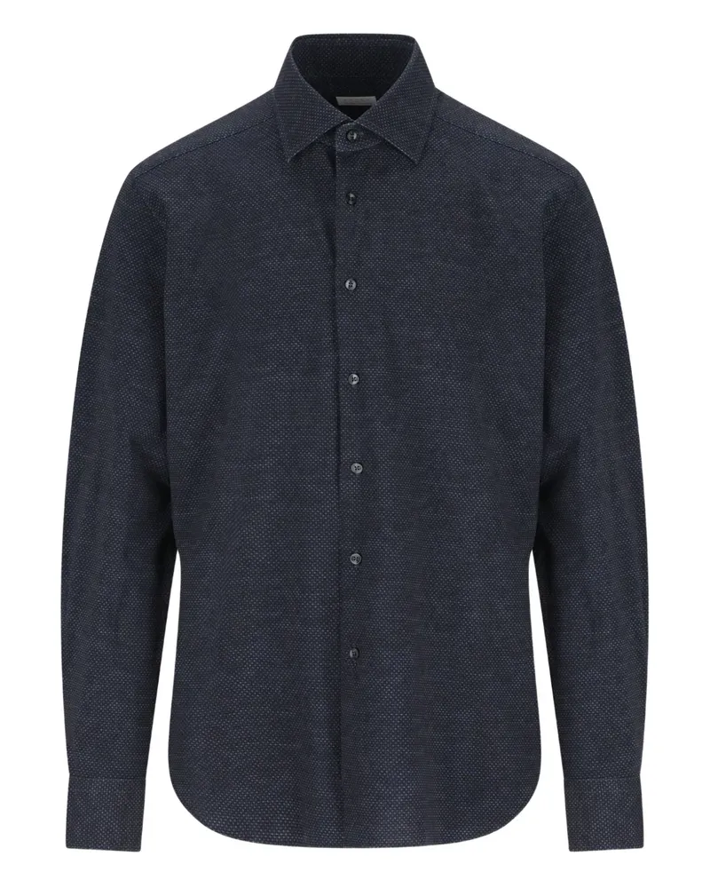 XACUS point-collar shirt - Blau Blau