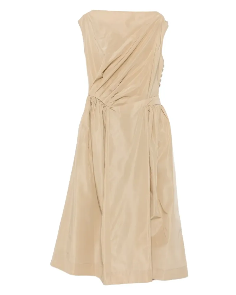 Simone Rocha Midikleid mit drapierten Akzenten - Nude Nude