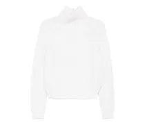 Gerippter Rollkragenpullover - Nude