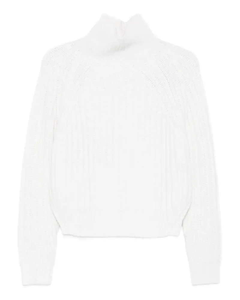ALLUDE Gerippter Rollkragenpullover - Nude Nude