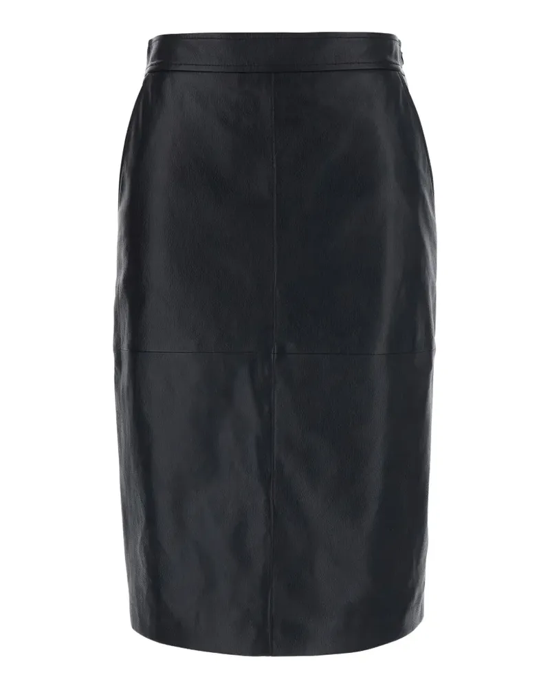 Max Mara Msttimore leather midi skirt - Schwarz Schwarz