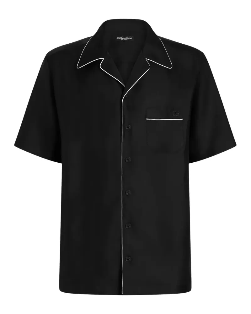 Dolce & Gabbana Hawaii silk twill shirt - Schwarz Schwarz