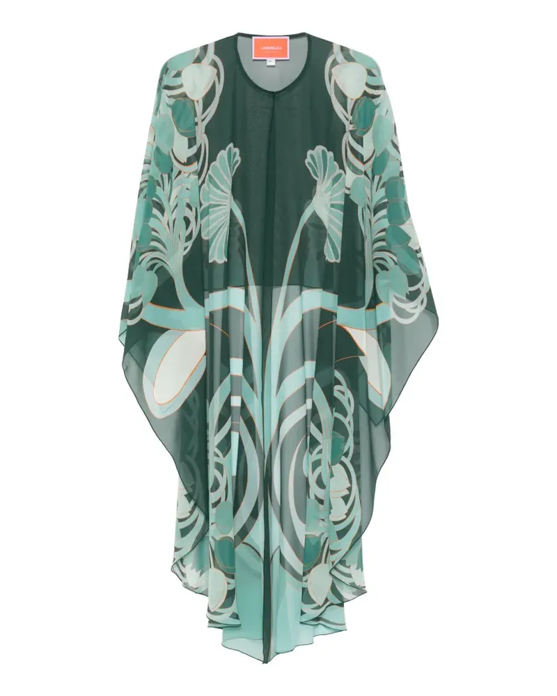 La DoubleJ Gestreiftes T-Shirt mit V-Ausschnitt - Grün Grün