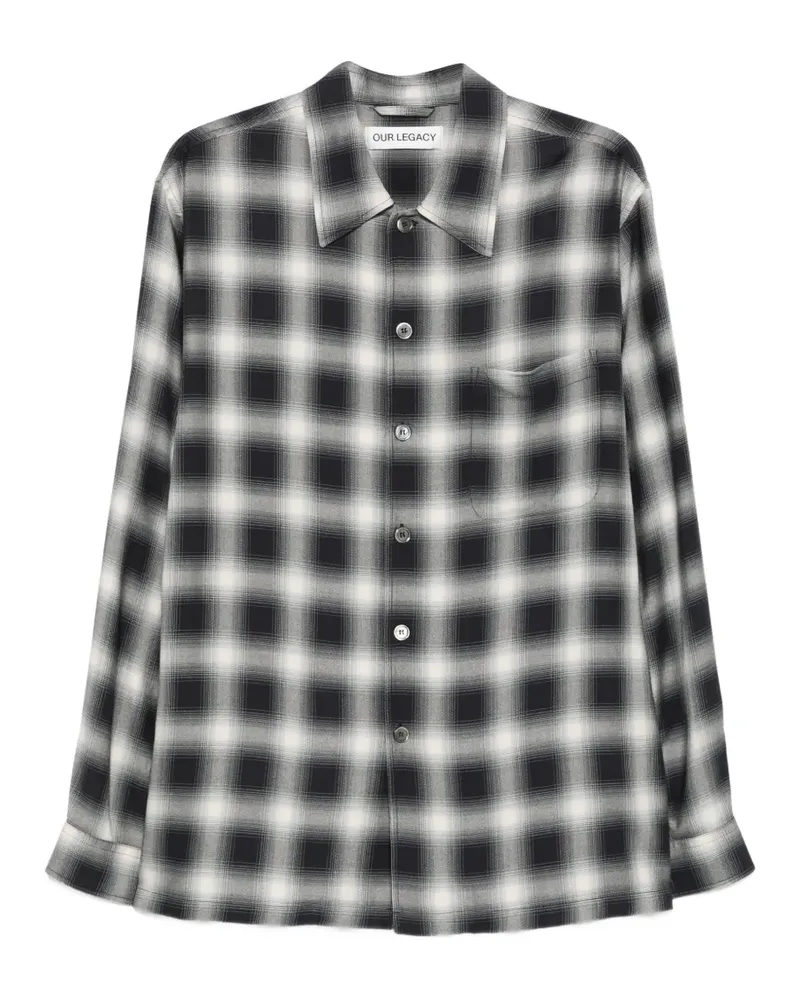 Our Legacy Every checked shirt - Schwarz Schwarz