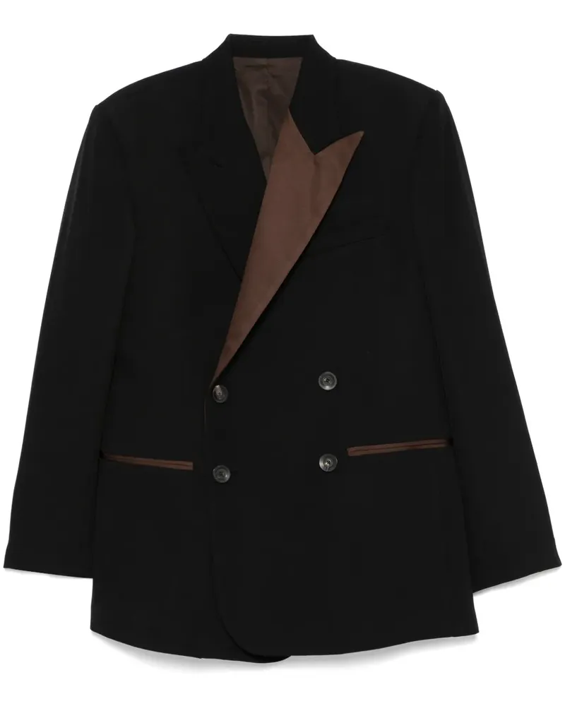 Wales Bonner Grain de Poudre Smoking-Jacke - Schwarz Schwarz