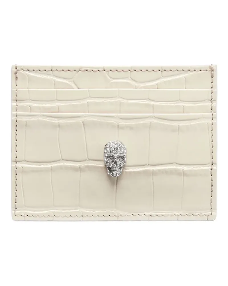 Philipp Plein Kartenetui mit Kroko-Print - Nude Nude