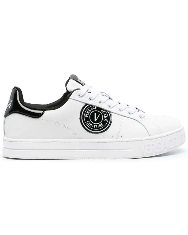 Versace Jeans Court 88 Sneakers mit Logo-Patch - Weiß Weiß