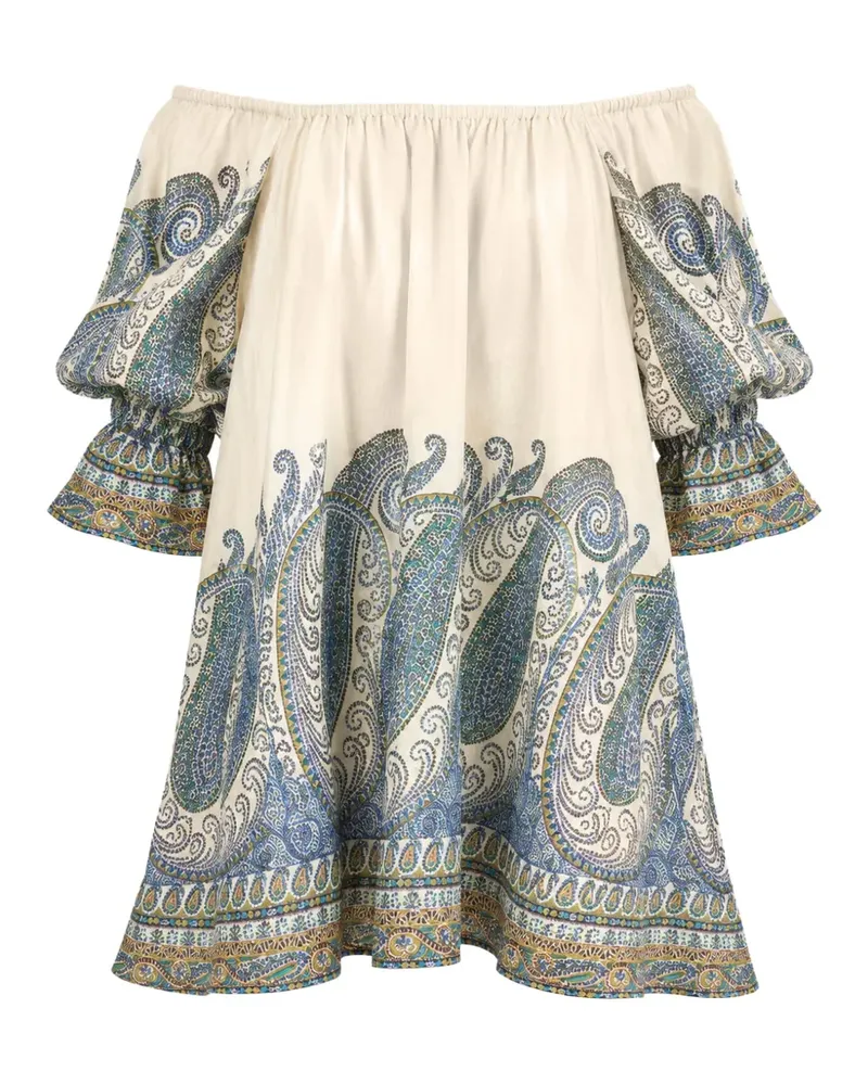 BOTEH mini Arcadia paisley-print dress - Nude Nude