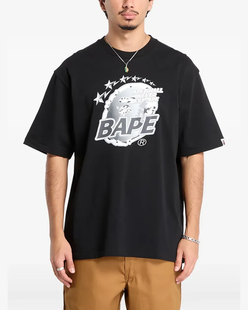 BAPE Metal Ape Head T-Shirt - Schwarz Schwarz