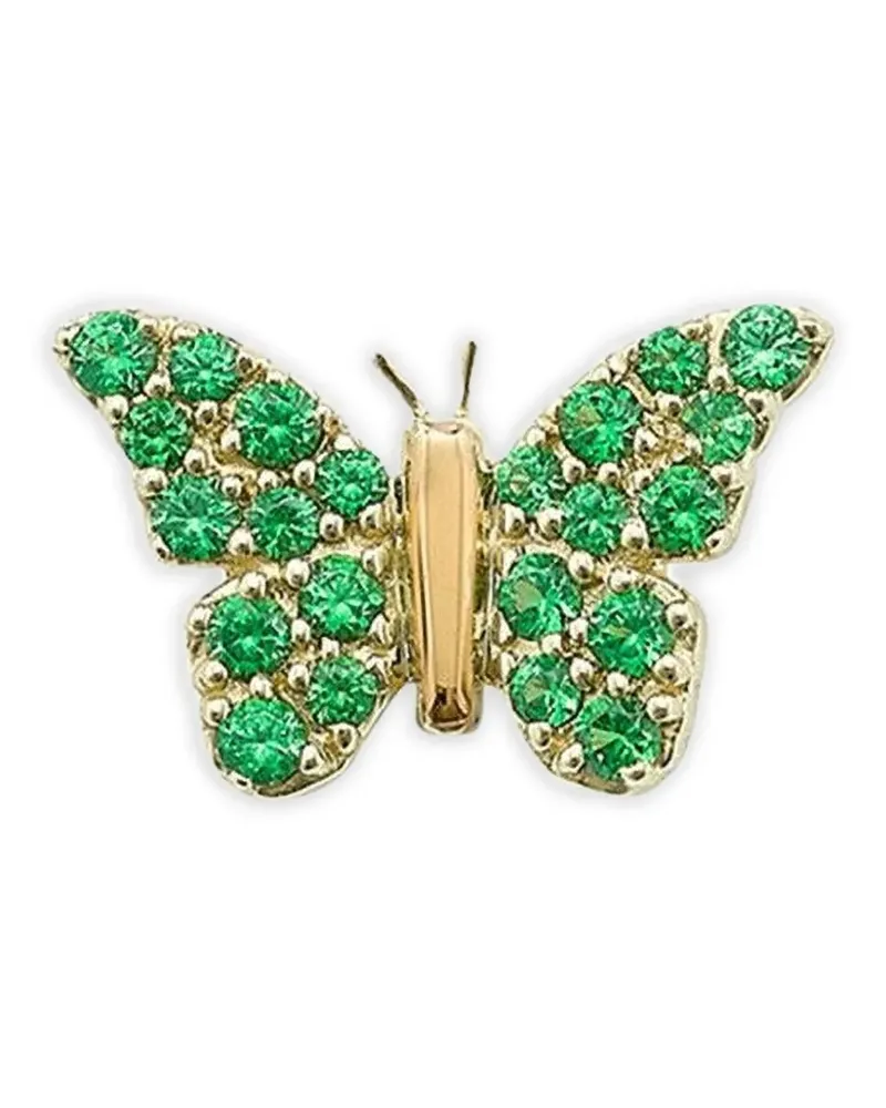 Robinson Pelham 14K yellow gold Stud Club Butterfly tsavorite earrings Gold