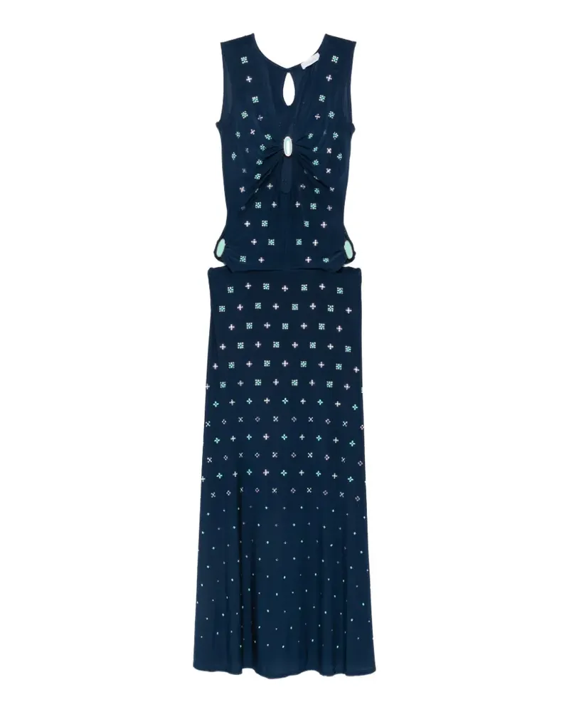 Paco Rabanne Verziertes Maxikleid - Blau Blau
