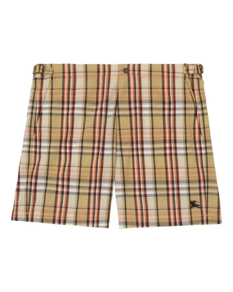 Burberry Karierte Badeshorts aus Seersucker - Nude Nude