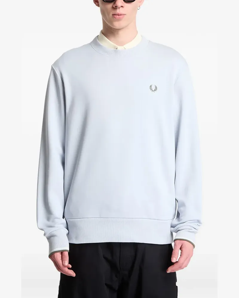 Fred Perry logo-embroidered crew-neck sweatshirt - Blau Blau