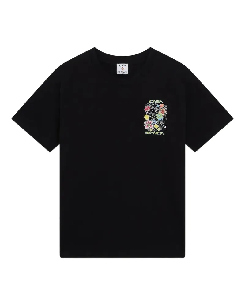 Casablanca Paris T-Shirt mit grafischem Print - Schwarz Schwarz
