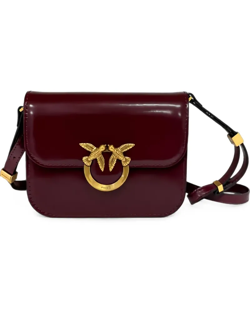 Pinko mini Love Box patent-leather shoulder bag - Rot Rot